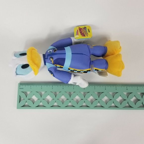 Disney Junior Mickey And The Roadster Racers Donald Duck Plush Blue Racer New - Picture 10 of 12